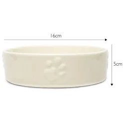 SCRUFFS Gamelle anti-glouton pour chien en grès coloris beige clair - 16 x 16 x 5 cm