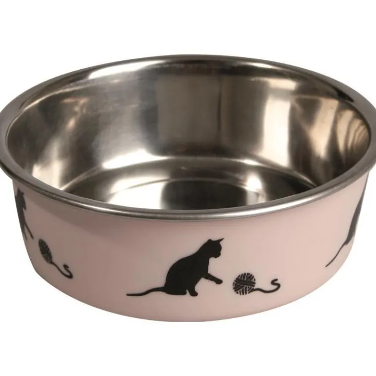 FLAMINGO Gamelle pour chat en inox rose Bella - 10 cm