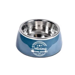 BOBBY Gamelle pour petit chien et chat coloris bleu en mélamine Delicious – Taille XS