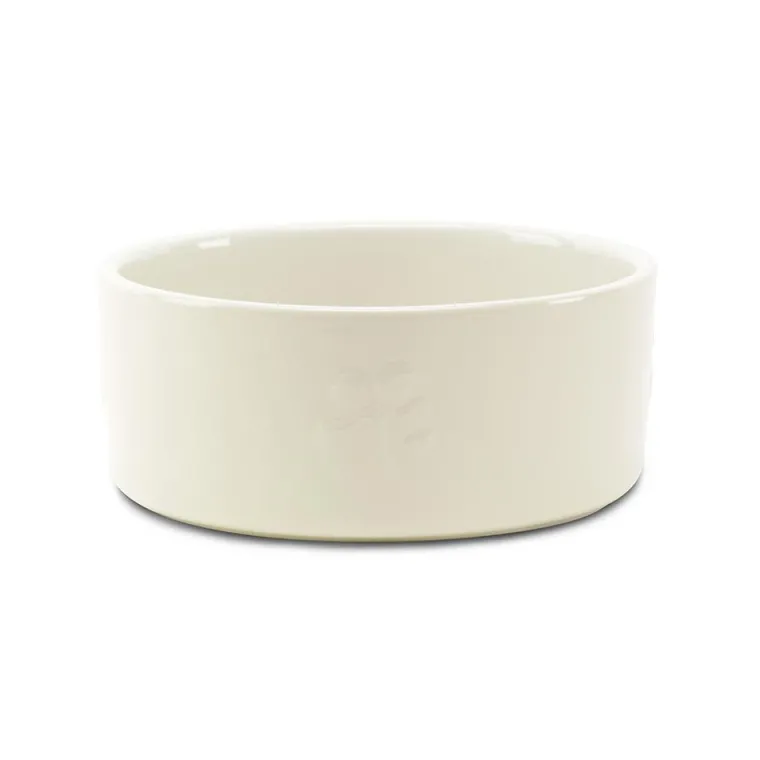 SCRUFFS Gamelle repas pour chien coloris beige clair en grès – 19 x 19 x 8,5 cm