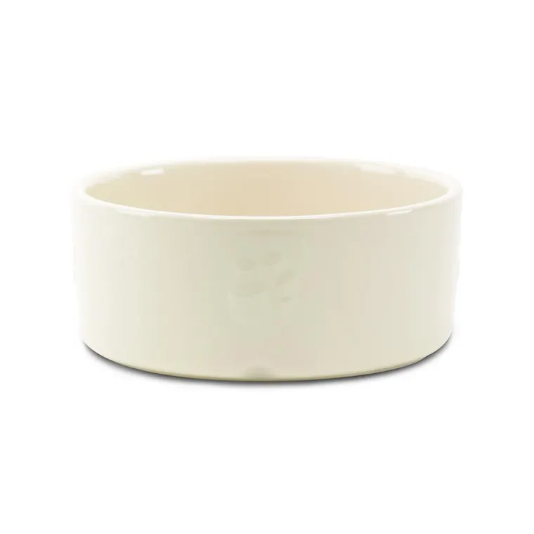 SCRUFFS Gamelle repas pour chien coloris beige clair en grès – 19 x 19 x 8,5 cm