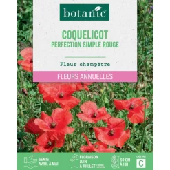 BOTANIC® Graines de coquelicot perfection simple rouge - graines à semer