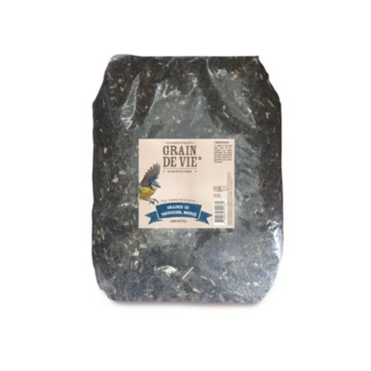GRAIN DE VIE Graines de tournesol noires pour oiseaux - 5 kg