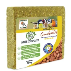 NATURE'S MARKET Graisse végétale pour oiseau Natures market Repas aux cacahuètes – 300 g