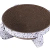 WOUAPY Griffoir en carton pour chat coloris blanc navette Terrazzo - 35 x 13 cm