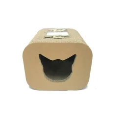 CHAMPION COMPANION Griffoir pour chat Scratcher Cat head Box - 30 x 30 x 25 cm