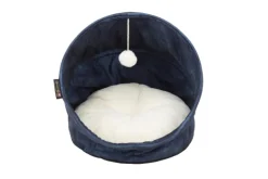 SCRUFFS Grotte pour chat bleu Kensington – Taille 44 x 44 x 48 cm