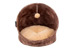 SCRUFFS Grotte pour chat marron Kensington – Taille 44 x 44 x 48 cm