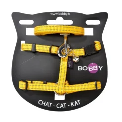 BOBBY Harnais + laisse pour chat Safe jaune