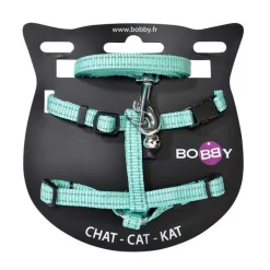 BOBBY Harnais + laisse pour chat Safe lagon