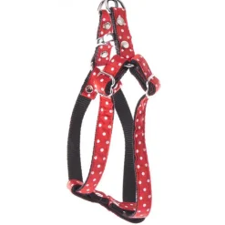 MARTIN SELLIER Harnais baudrier Pois pour chien coloris rouge - S