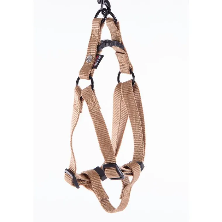 MARTIN SELLIER Harnais baudrier réglable beige pour chien - 1,6x35/50 cm