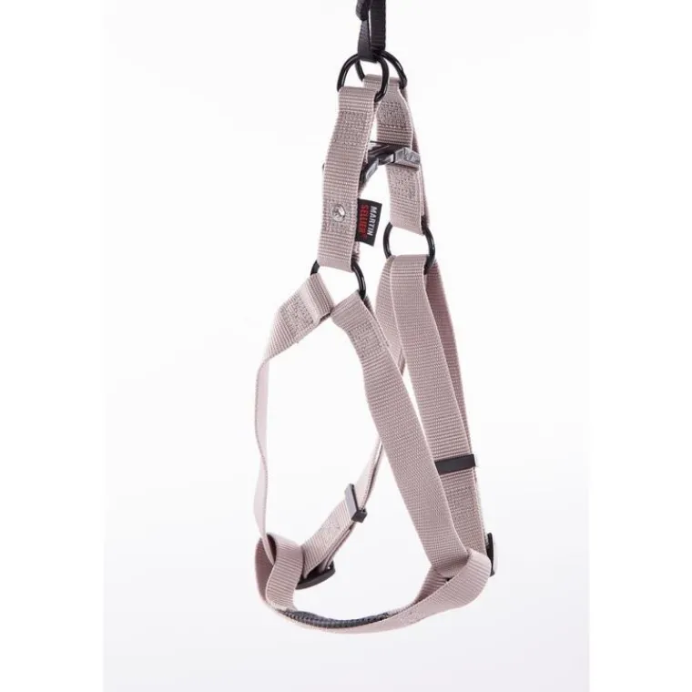MARTIN SELLIER Harnais baudrier réglable gris pour chien - 2x50/70 cm