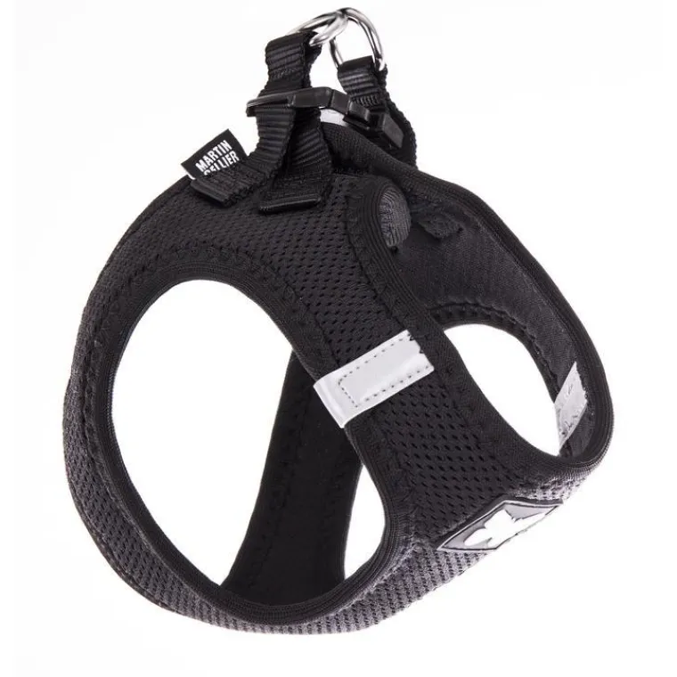 MARTIN SELLIER Harnais Mesh noir pour chien - M