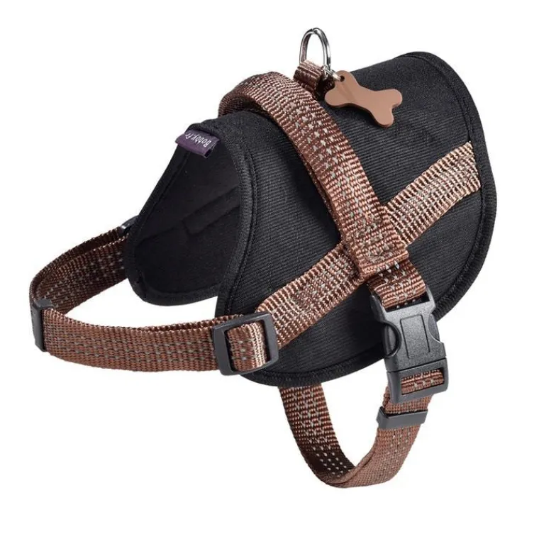 BOBBY Harnais pour chien coloris marron en polyester et nylon Easy Safe – Taille S