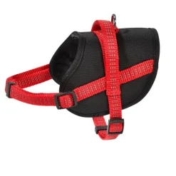 BOBBY Harnais pour chien coloris rouge en polyester et nylon Easy Safe – Taille S