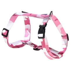 BOBBY Harnais pour chien en nylon coloris rose Camouflage - Taille L