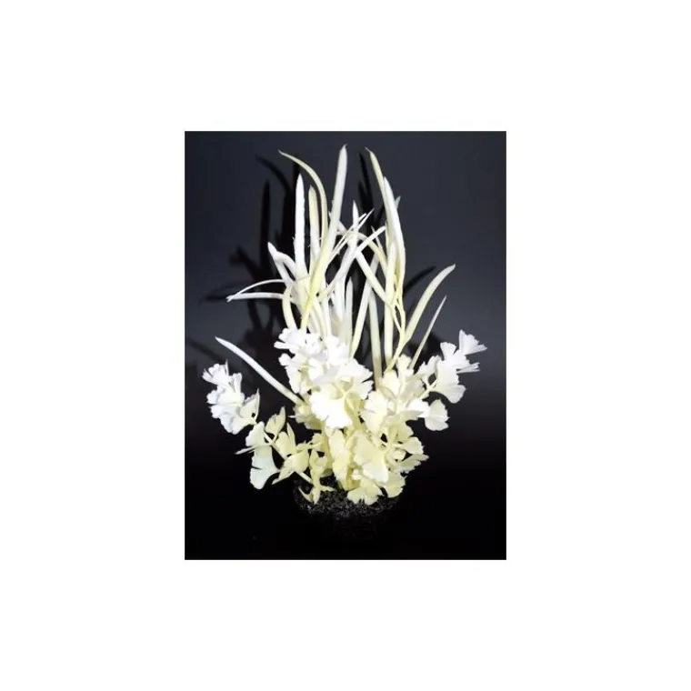 LABEO Herbe papillon blanche en plastique