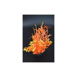 LABEO Herbe papillon orange en plastique 15 cm
