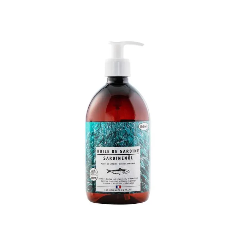 BUBIMEX Huile de sardine pour chien et chat - 500 ml