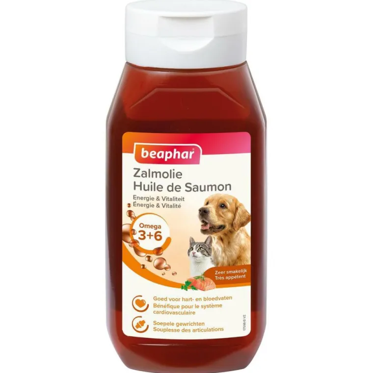 BEAPHAR Huile de saumon pour chien et chat - 430 ml