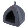 WOUAPY Igloo pour chat gris Teddy petit modèle - 35 x 35 x 38 cm