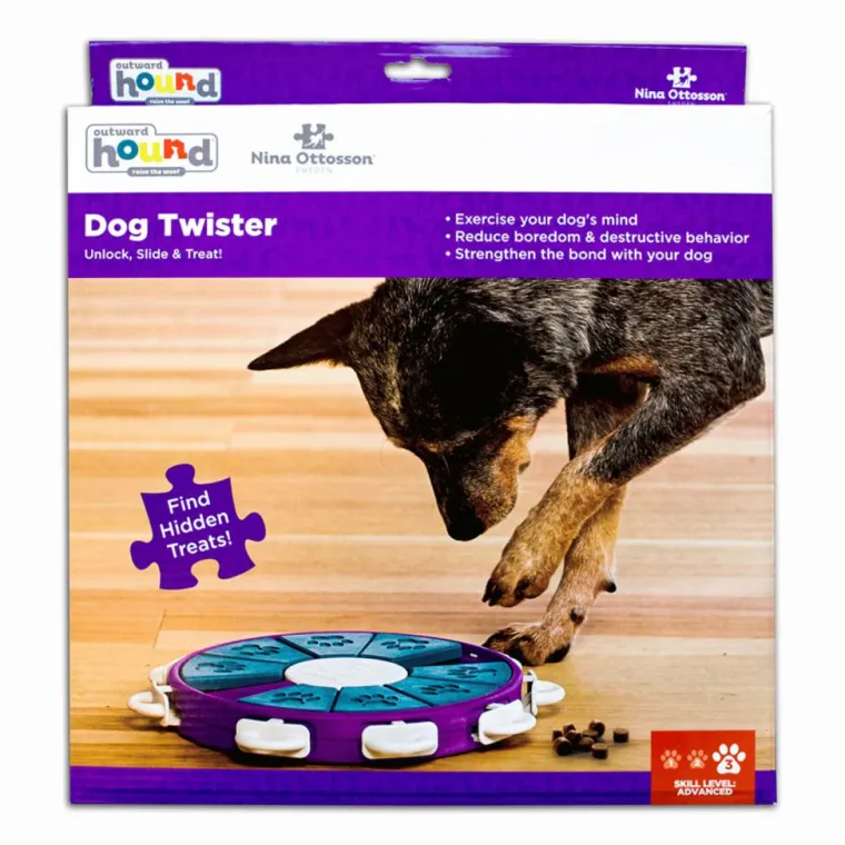 NINA OTTOSSON Jeu d'intelligence pour chien coloris multicolore Twister niveau 3 - Ø 30,5 cm