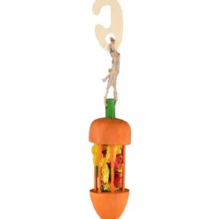 FLAMINGO Jouet à suspendre carotte et luffa pour rongeurs Ø4,5x23 cm
