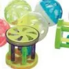 TRIXIE Jouet balle ou rouleau en plastique avec clochette - Ø 4,5 cm