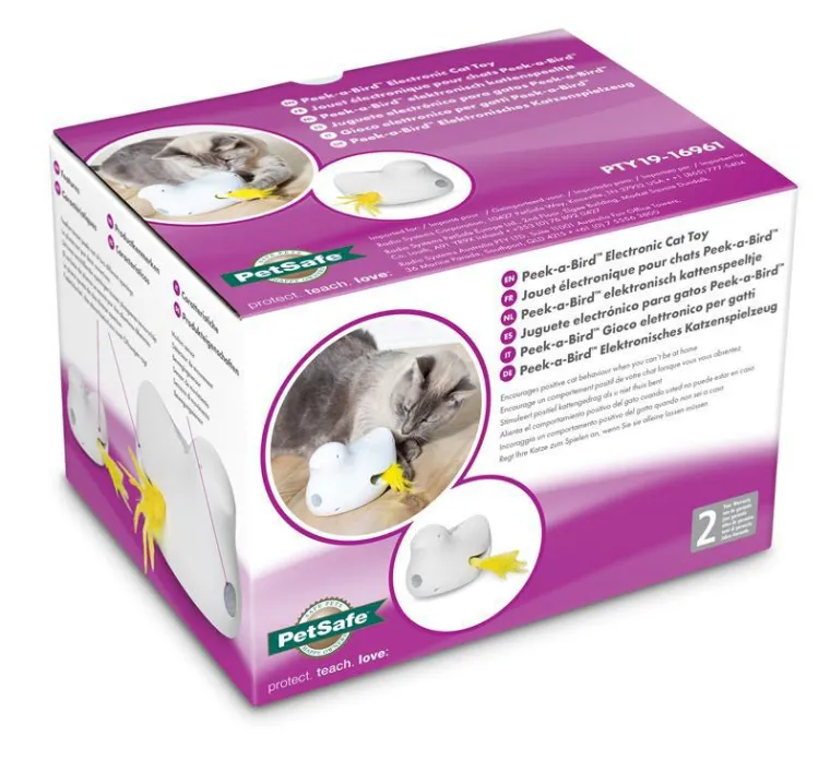 PETSAFE Jouet électronique pour chat coloris blanc Peek-a-Bird Frolicat