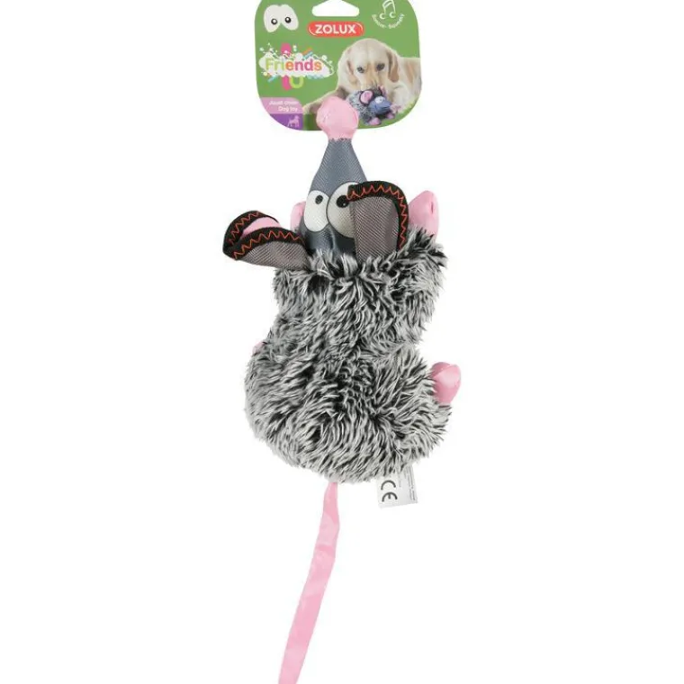 ZOLUX Jouet peluche sonore rat gris 44x16x14 cm