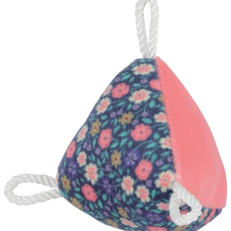ZOLUX Jouet pour chat coloris bleu fleur pyramide Ethi'cat - 6,5 x 4,2 x 6,4 cm