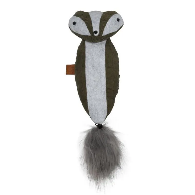 D&D HOME Jouet pour chat de grande taille coloris vert raton laveur cuddle - 40 x 11 x 10 cm