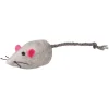 TRIXIE Jouet pour chat en peluche coloris gris souris cloche - 5 cm