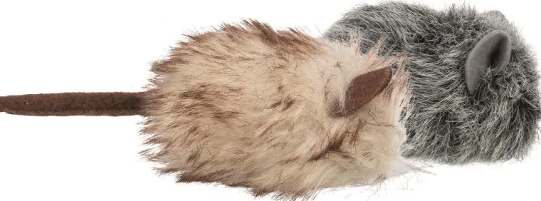 TRIXIE Jouet pour chat en peluche coloris multicolore souris avec catnip - 9 cm