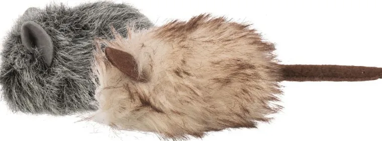 TRIXIE Jouet pour chat en peluche coloris multicolore souris avec catnip - 9 cm