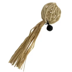 D&D HOME Jouet pour chat en rotin coloris beige balle - 4 x 14 x 4 cm