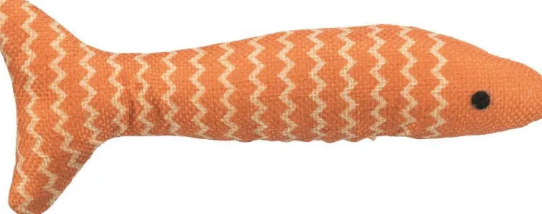 TRIXIE Jouet pour chat en tissu coloris multicolore poisson avec catnip - 20 cm