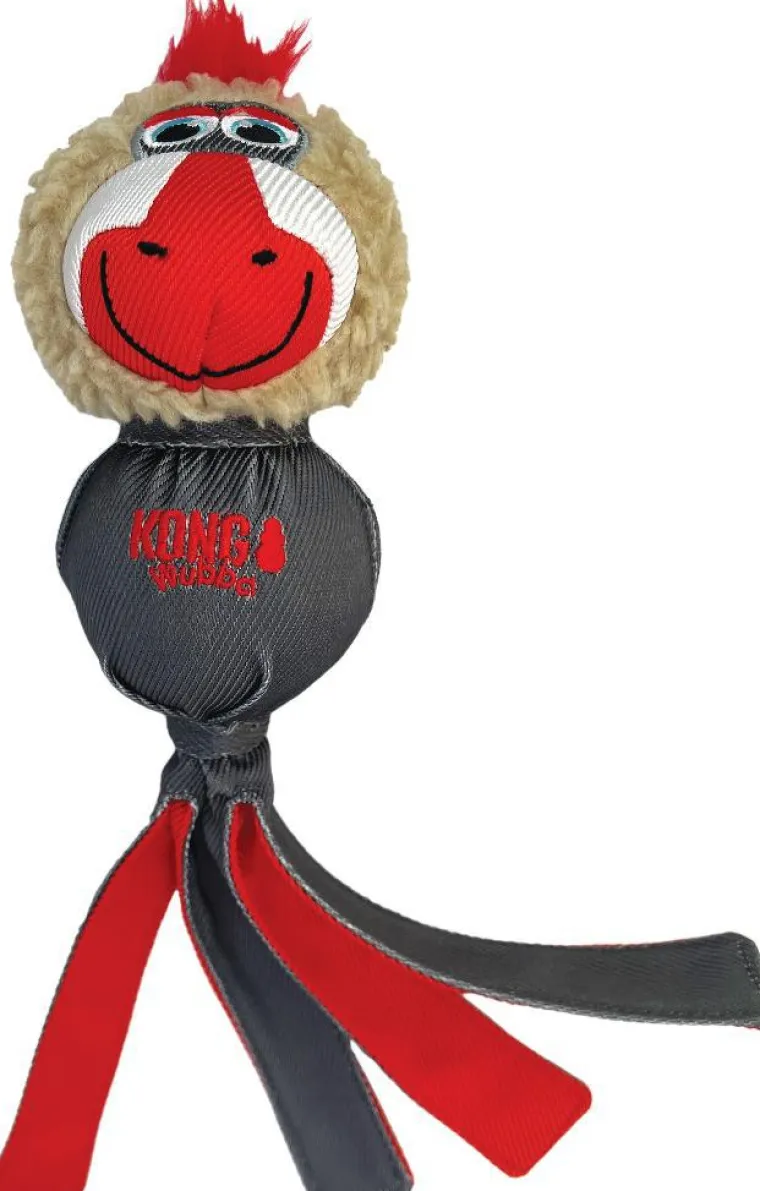 KONG Jouet pour chien coloris rouge Wubba Zoo Mandrill - Taille L