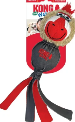 KONG Jouet pour chien coloris rouge Wubba Zoo Mandrill - Taille L