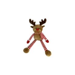 BUBIMEX Jouet pour chien coloris marron et rouge peluche de Noël renne - 30 cm