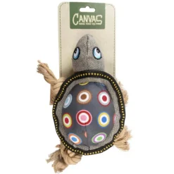 DUVOPLUS Jouet pour chien coloris multicolore peluche tortue Canvas - 27 x 21 x 10 cm