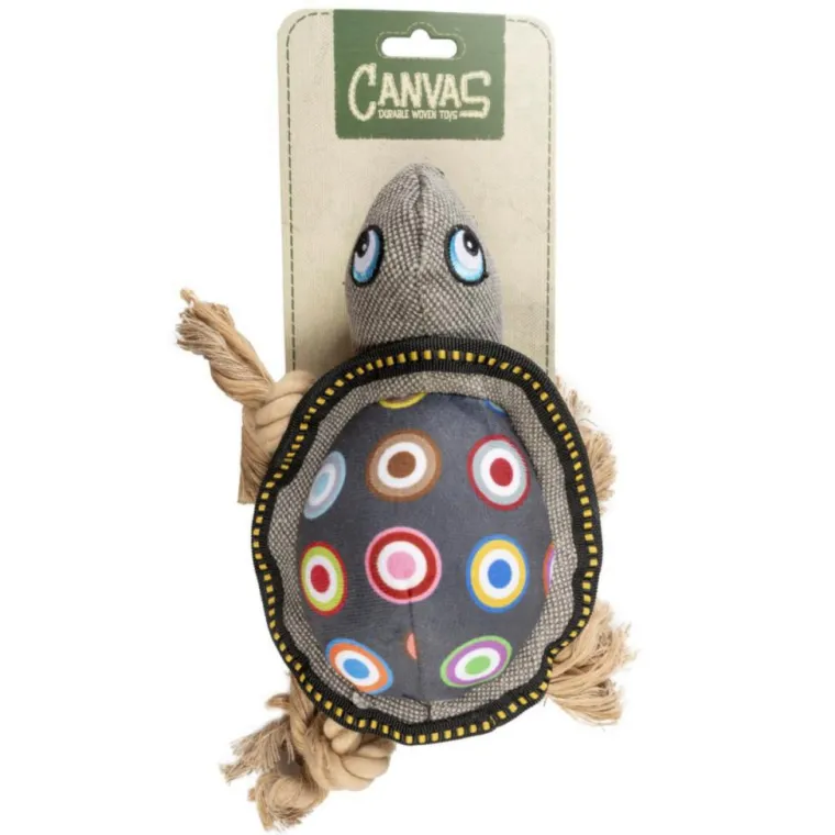DUVOPLUS Jouet pour chien coloris multicolore peluche tortue Canvas - 27 x 21 x 10 cm