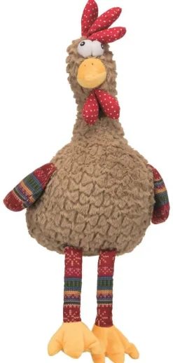 TRIXIE Jouet pour chien en peluche coloris multicolore peluche coq avec son original - 60 cm