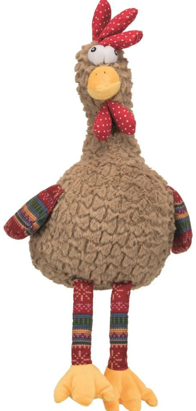 TRIXIE Jouet pour chien en peluche coloris multicolore peluche coq avec son original - 60 cm