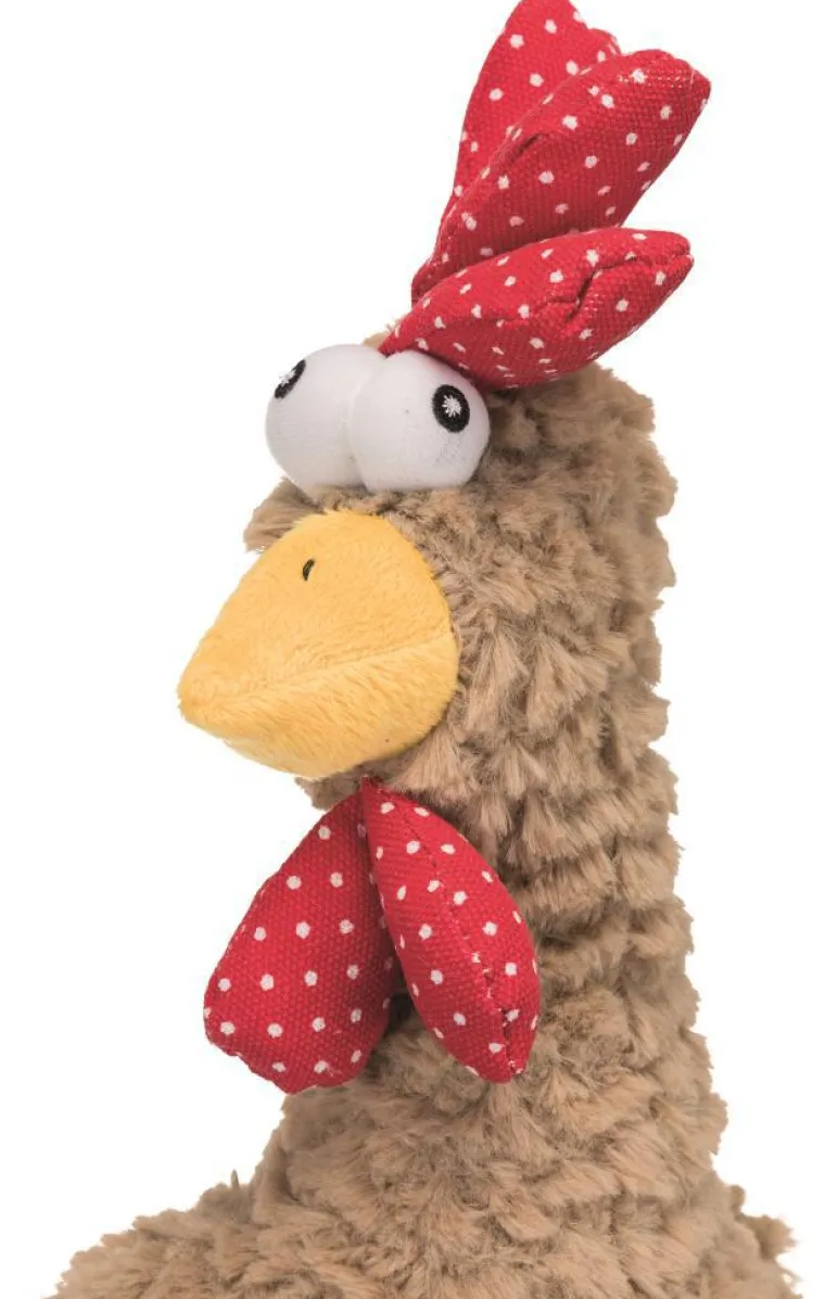 TRIXIE Jouet pour chien en peluche coloris multicolore peluche coq avec son original - 60 cm
