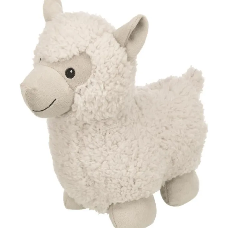 TRIXIE Jouet pour chien peluche en matière recyclée beige Be Eco Alpaga Eyleen - 26 cm
