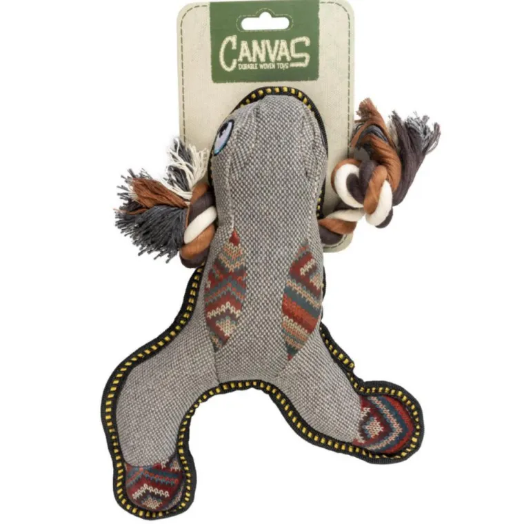 DUVOPLUS Jouet pour chien peluche grenouille coloris gris Canvas - 30 x 27 cm