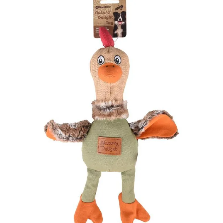 FLAMINGO Jouet pour chien vert Natura Delight Poulet - 42 cm
