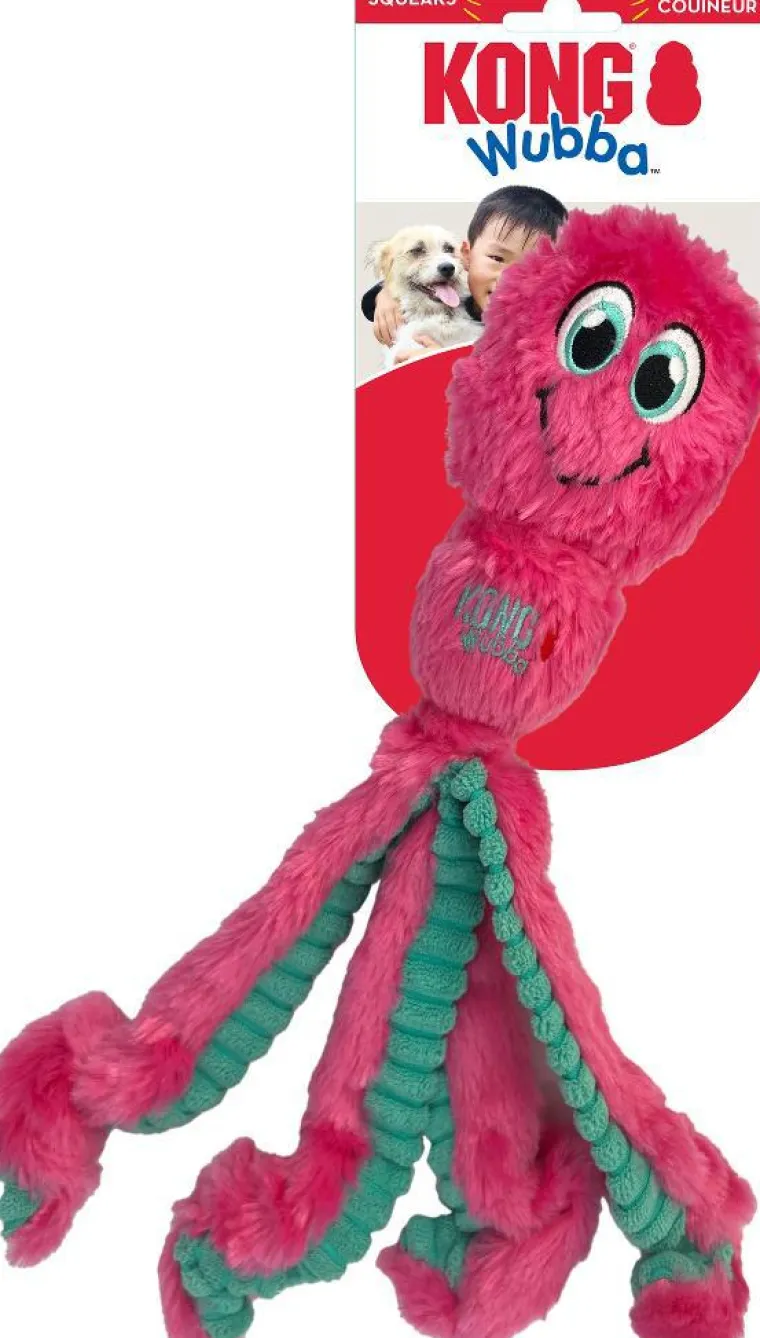 KONG Jouet pour chien wubba octopus coloris multicolore - taille L